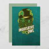 Inquisitive Owl - Steampunkish Card (Vorne/Hinten)