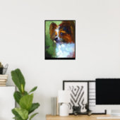 Inquisitive Papillon Fine Art Print Poster (Heimbüro)