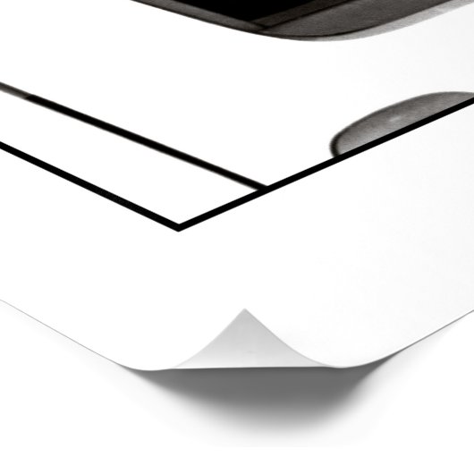 Inquisitive Schwarze Labrador Poster (Ecke)