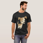 Inquisitiver kleiner Hund Cartoon T - Shirt (Vorne ganz)