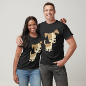 Inquisitiver kleiner Hund Cartoon T - Shirt (Unisex)