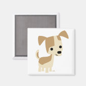 Inquisitiver kleiner Hundeschlittenmagnet Magnet (Vorderseite/Rückseite)