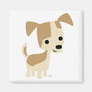Inquisitiver kleiner Hundeschlittenmagnet Magnet