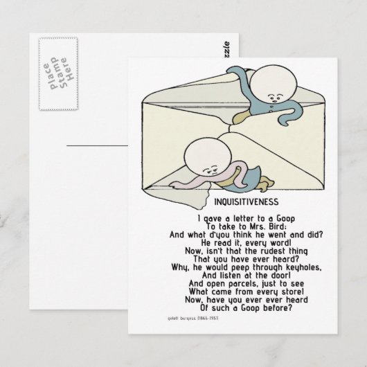 Inquisitivität - Die Goops Postkarte (Vorne/Hinten)
