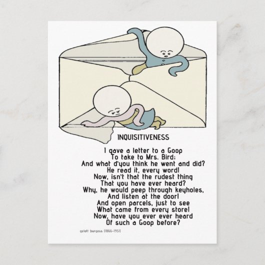 Inquisitivität - Die Goops Postkarte (Vorderseite)