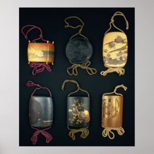 Inro-Hüllen, 19. Jahrhundert Poster