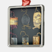 Inro-Hüllen, 19. Jahrhundert Silbernes Ornament (Links)