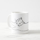 ins bett bringt Katze Kaffeetasse (Vorderseite Links)