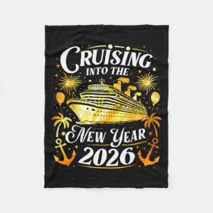 Ins neue Jahr 2026 cruisen Frohes neues Jahr Fam Fleecedecke