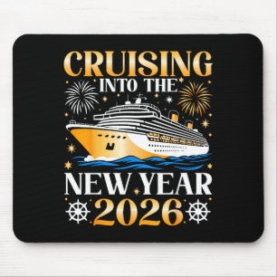 Ins neue Jahr 2026 cruisen Frohes neues Jahr Fam Mousepad