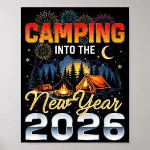 Ins neue Jahr 2026 Feuerwerk Outdoor Stimmung Poster