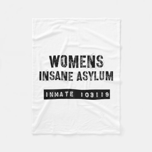 Insane Asylum Costume Halloween Psych Ward _1 Fleecedecke (Vorderseite)