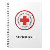 Insane Asylum Halloween-Besucherlogan Anmelden Notizblock (Vorderseite)