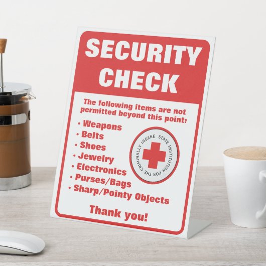 Insane Asylum Halloween Security Karo Sockelschild (In SItu)