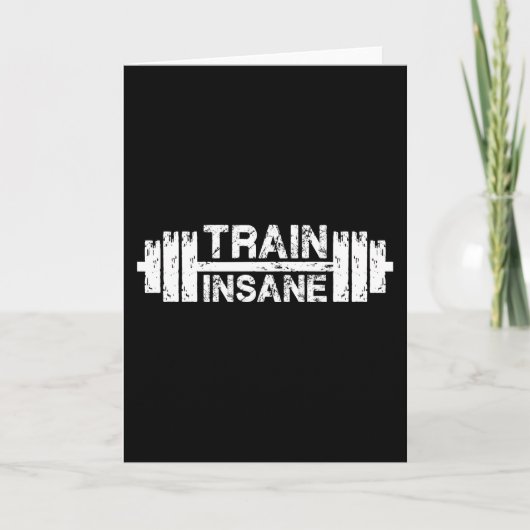 Insane - Barbell, Fitnessraum, Workout Inspiration Karte (Vorderseite)