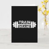 Insane - Barbell, Fitnessraum, Workout Inspiration Karte (Gelbe Blume)