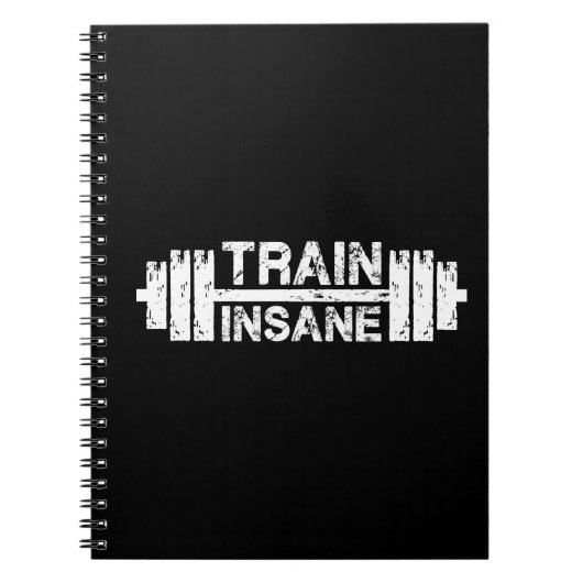 Insane - Barbell, Fitnessraum, Workout Inspiration Notizblock (Vorderseite)