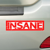 Insane Briefmarke Autoaufkleber (Auf Auto)