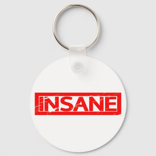 Insane Briefmarke Schlüsselanhänger (Vorderseite)