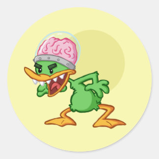 Insane Duck Runder Aufkleber