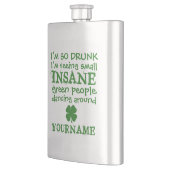 Insane Leprechauns-Schreibkolben Flachmann (Links)