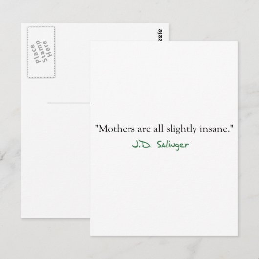 Insane Mütter Postkarte (Vorne/Hinten)