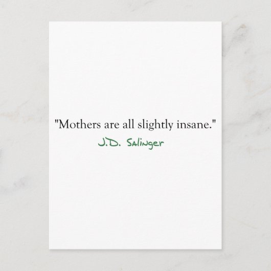 Insane Mütter Postkarte (Vorderseite)