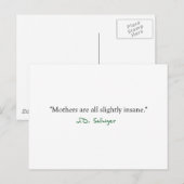 Insane Mütter Postkarte (Vorne/Hinten)