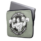 Insane oder bleibende Bodybuilding Laptopschutzhülle (Vorderseite Links)