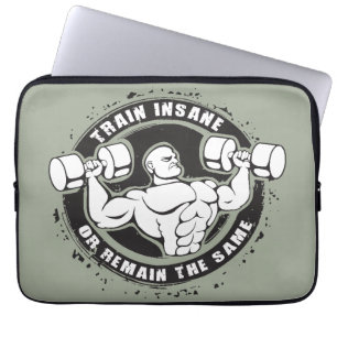 Insane oder bleibende Bodybuilding Laptopschutzhülle