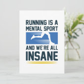 Insane Running Dankeskarte (Stehend Vorderseite)