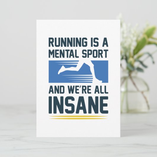 Insane Running Dankeskarte (Stehend Vorderseite)