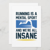 Insane Running Dankeskarte (Vorne/Hinten)