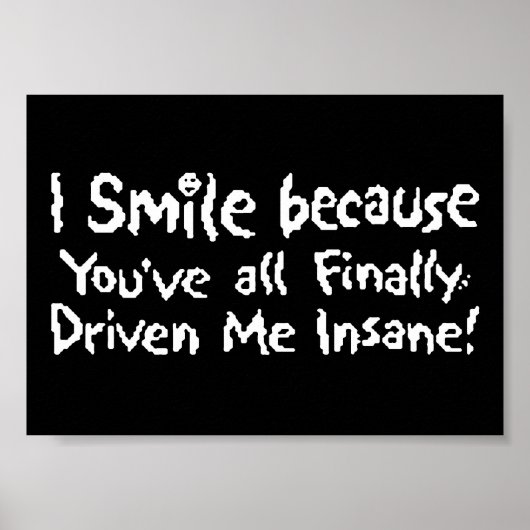 Insane Smile Poster (Vorne)