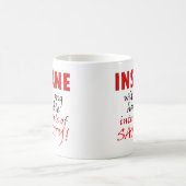 Insane With Intervals Of Sanity Funny Mug Kaffeetasse (Mittel)