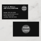 Insanely Black (das dunkelste Schwarz) KUNSTBAR Visitenkarte (Vorne/Hinten)