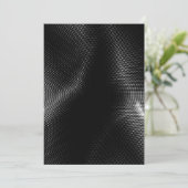 Insanely Black Shimmer Muster Hochzeit Einladung (Stehend Vorderseite)