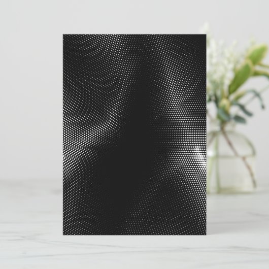 Insanely Black Shimmer Muster Hochzeit Einladung (Stehend Vorderseite)