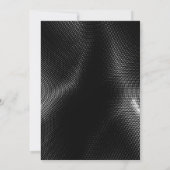Insanely Black Shimmer Muster Hochzeit Einladung (Rückseite)