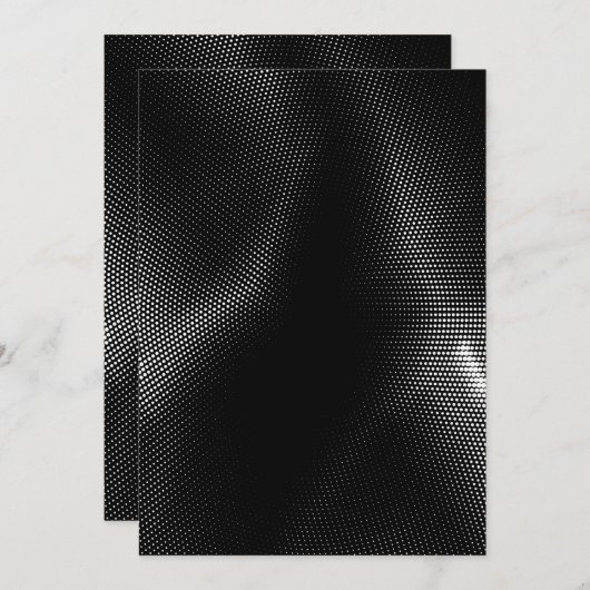 Insanely Black Shimmer Muster Hochzeit Einladung (Vorne/Hinten)