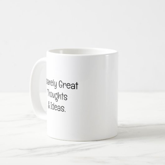 Insanely Great Thoughts & Ideas Kaffeetasse (Vorderseite Links)