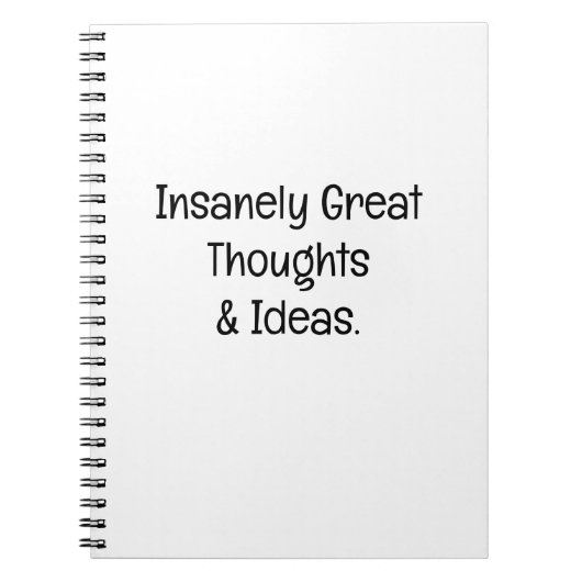 Insanely Great Thoughts & Ideas Notizblock (Vorderseite)