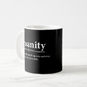 Insanity Definition Funny Wahnity Erklärung Kaffeetasse (Vorderseite Links)