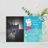 Insanity Wolf Meme Einladung (Stehend Vorderseite)