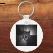 Insanity Wolf Ratschläge Tiermeme Schlüsselanhänger (Vorderseite)