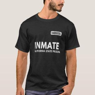 Insasse California Staat Gefängnis Kostüm T Shir T-Shirt