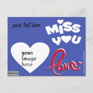 Insasse des personalisierten Fotos Postkarte