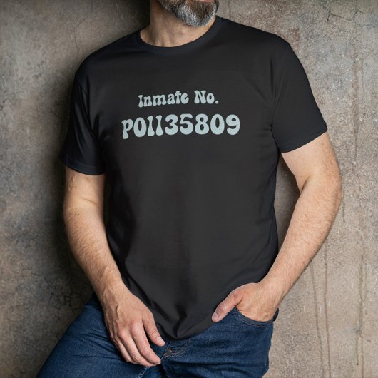 Insasse Nr. PO 1135809 Retro Typografie T-Shirt