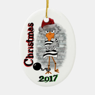 Insassejailbird-Weihnachtsverzierung Keramik Ornament