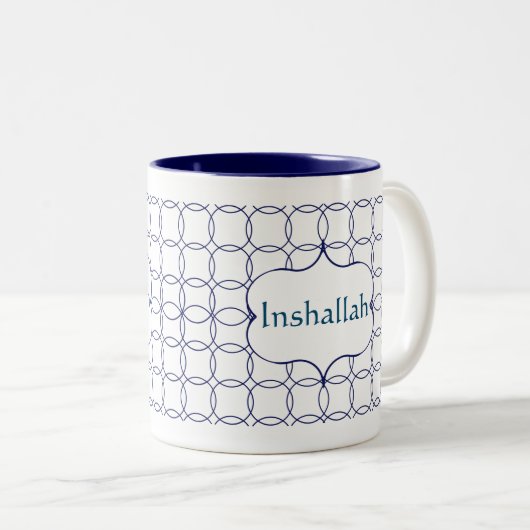 Inschallah, islamisch-arabische Gabe-Tasse Zweifarbige Tasse (VorderseiteRechts)